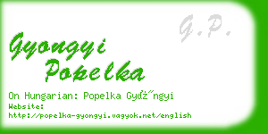 gyongyi popelka business card